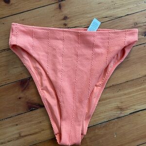 ☀️3/$25 Aerie high cut cheeky bikini bottoms orange medium